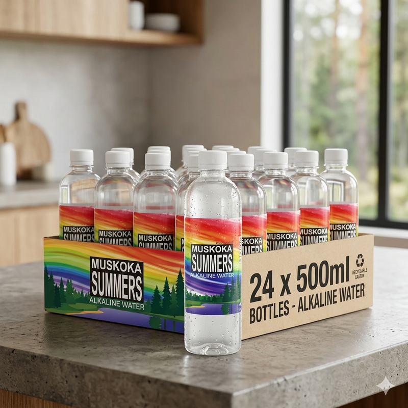 500mL Alkaline Water Case (Muskoka Summers)