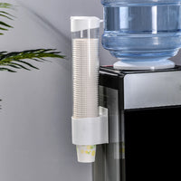 Water Dispenser Hangable Plastic Water Dispenser Disposable Cup Holder With Sticky Mount Paper Cups Halloween Party Supplies, 2.95in, 70 Cups,