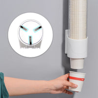 Water Dispenser Hangable Plastic Water Dispenser Disposable Cup Holder With Sticky Mount Paper Cups Halloween Party Supplies, 2.95in, 70 Cups,