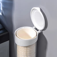 Water Dispenser Hangable Plastic Water Dispenser Disposable Cup Holder With Sticky Mount Paper Cups Halloween Party Supplies, 2.95in, 70 Cups,