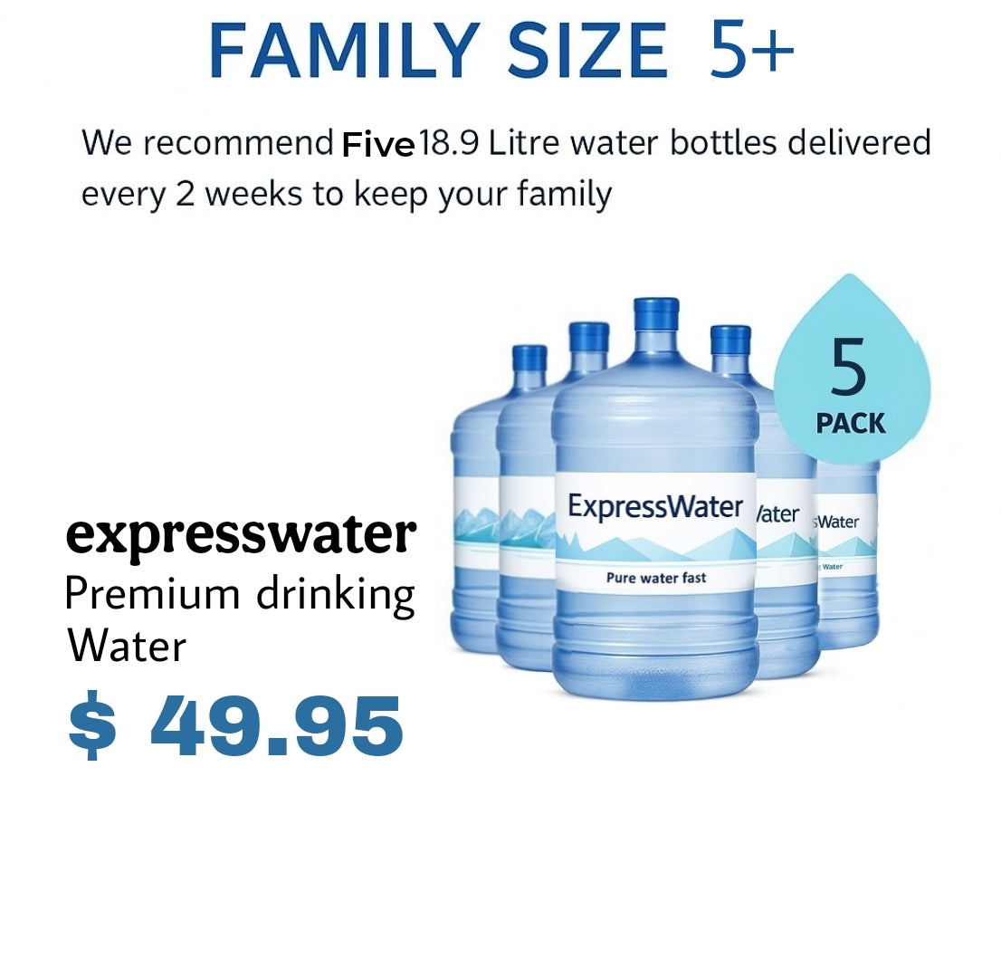 5 x 5 Gallon Bottles – Premium Drinking Water