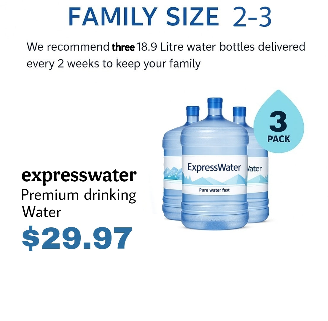 3 x 5 Gallon Bottles – Premium Drinking Water