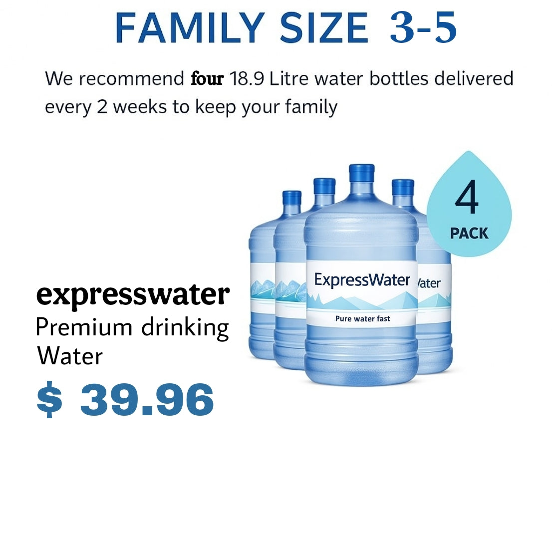 4 x 5 Gallon Bottles – Premium Drinking Water