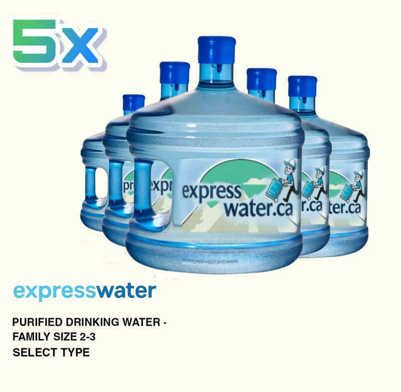 5 x 11 L Bottles – Purified Drinking Water